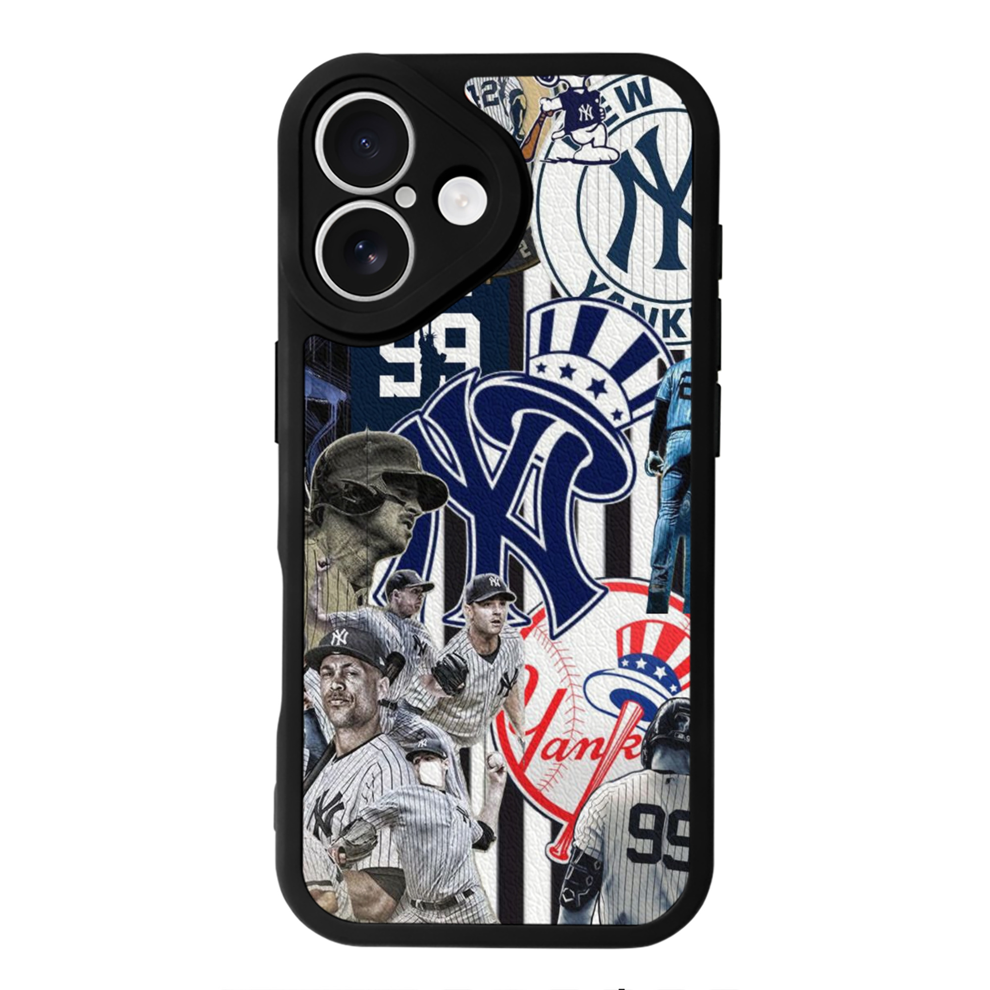 New York Yankees 138 IPhone 16 Silicone Leather Case – UV Print, Lambskin Texture – Perfect Fit, Wireless Charging Compatible, Scratch Resistant, Precise Cutouts – Stylish Protection For IPhone 16